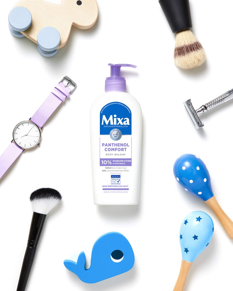 mixa بلسم الجسم مixa بانثينول للراحة وتخفيف الحكة مع بانثينول وغليسرين نباتي للبشرة الحساسة 250 مل - Image 2